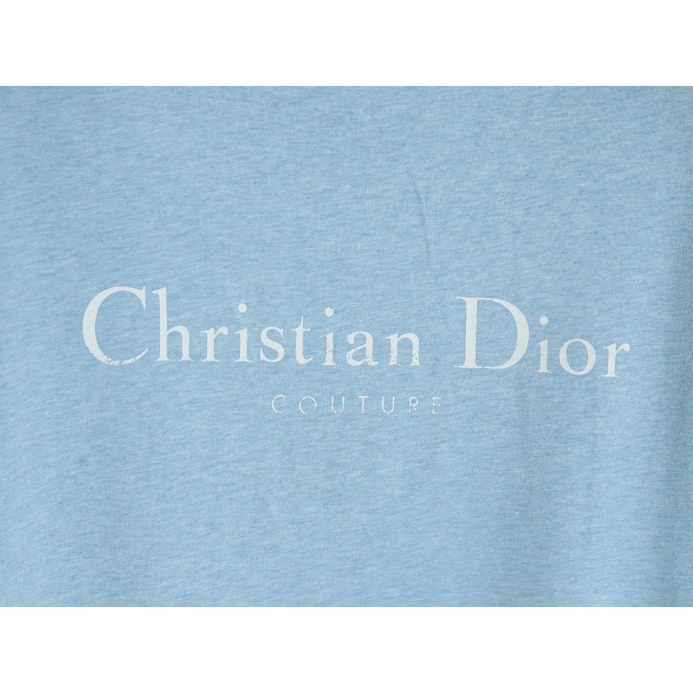 Dior washed distressed letter print short sleeves TSK1,Dior