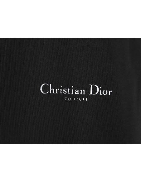 Dior washed distressed letter print short sleeves TSK2,Dior