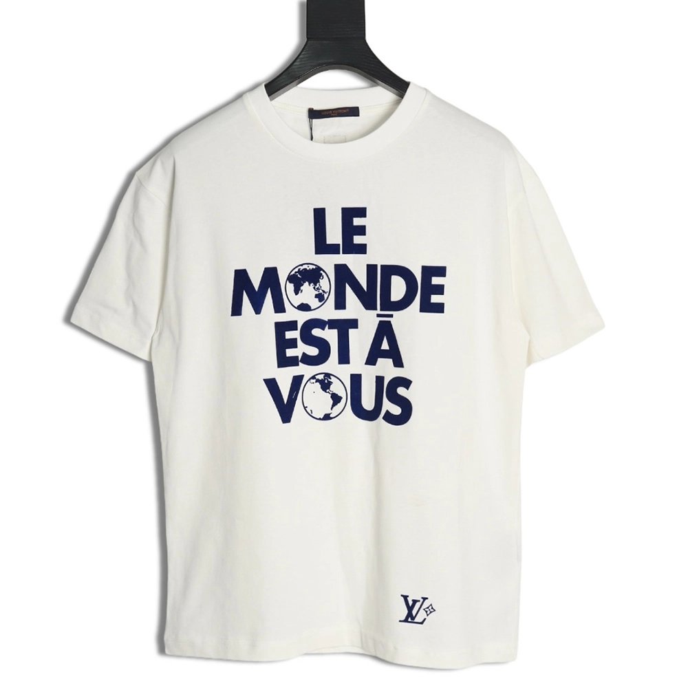 Louis Vuitton Earth Flocked Short Sleeve T-Shirt,Louis Vuitton