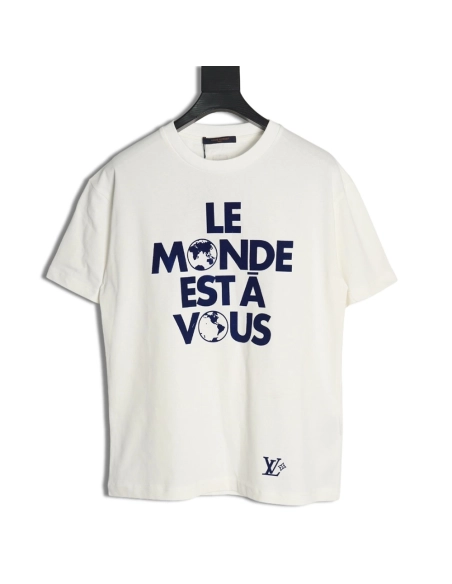 Louis Vuitton Earth Flocked Short Sleeve T-Shirt,Louis Vuitton
