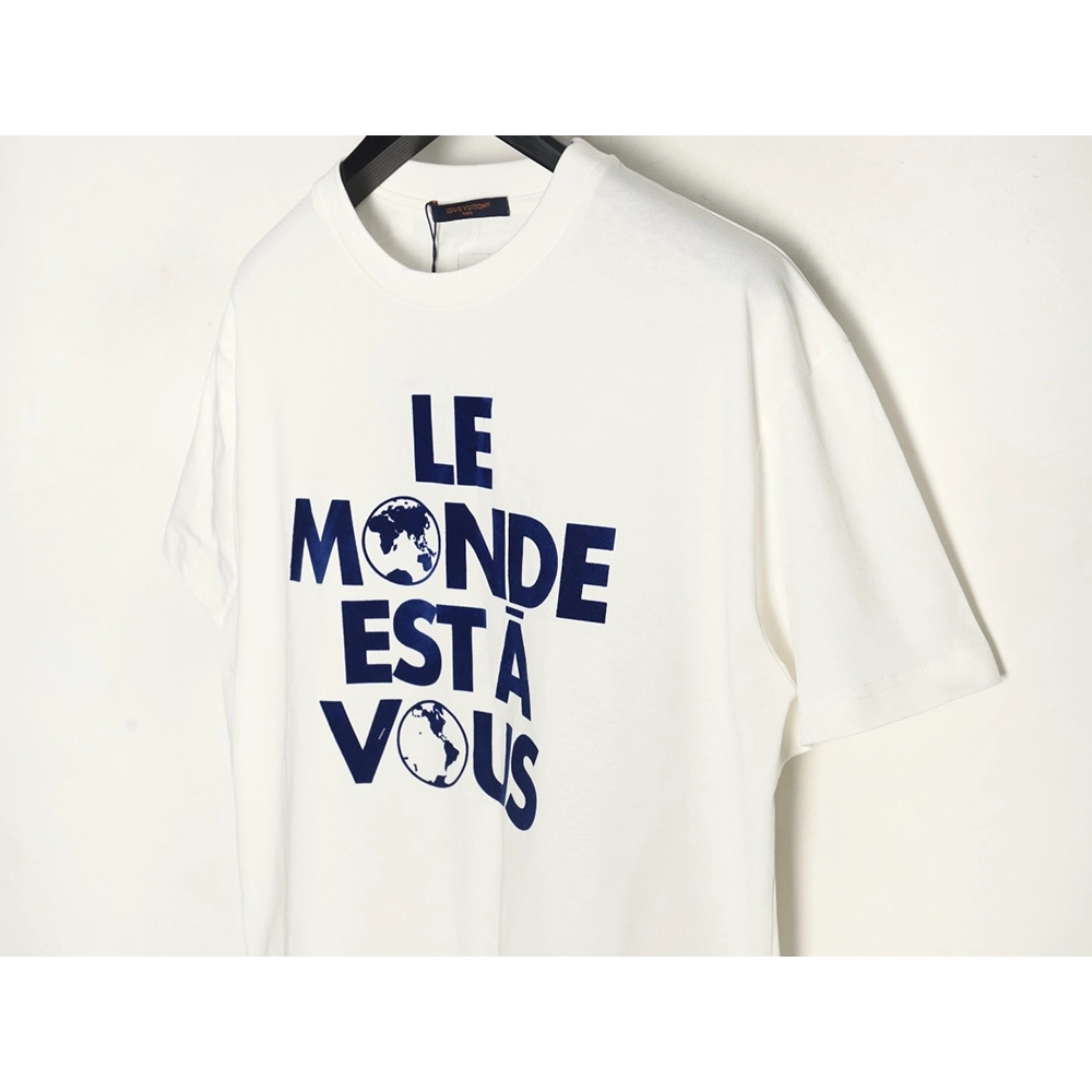 Louis Vuitton Earth Flocked Short Sleeve T-Shirt,Louis Vuitton