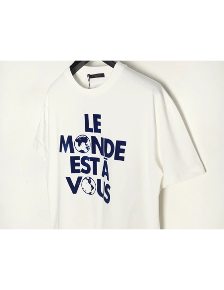 Louis Vuitton Earth Flocked Short Sleeve T-Shirt,Louis Vuitton