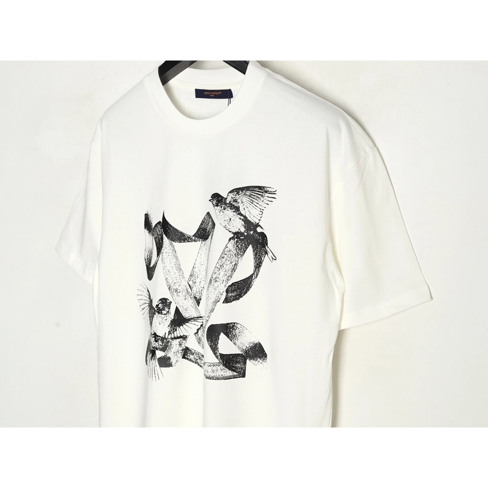 Louis Vuitton White Dove Print Short Sleeve T-shirt,Louis Vuitton