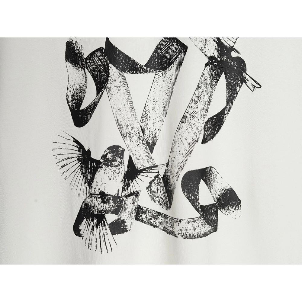 Louis Vuitton White Dove Print Short Sleeve T-shirt,Louis Vuitton