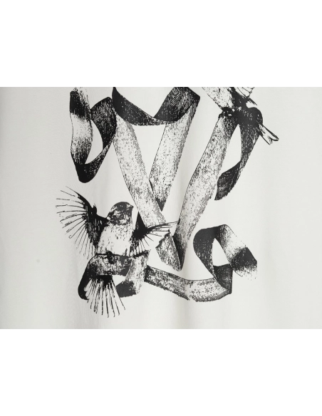 Louis Vuitton White Dove Print Short Sleeve T-shirt,Louis Vuitton