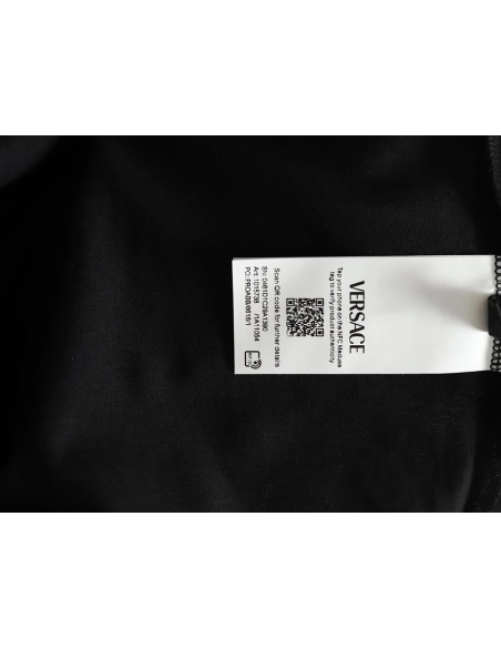 Versace Gold Logo Embroidered Short Sleeve T-Shirt tsk1,Versace