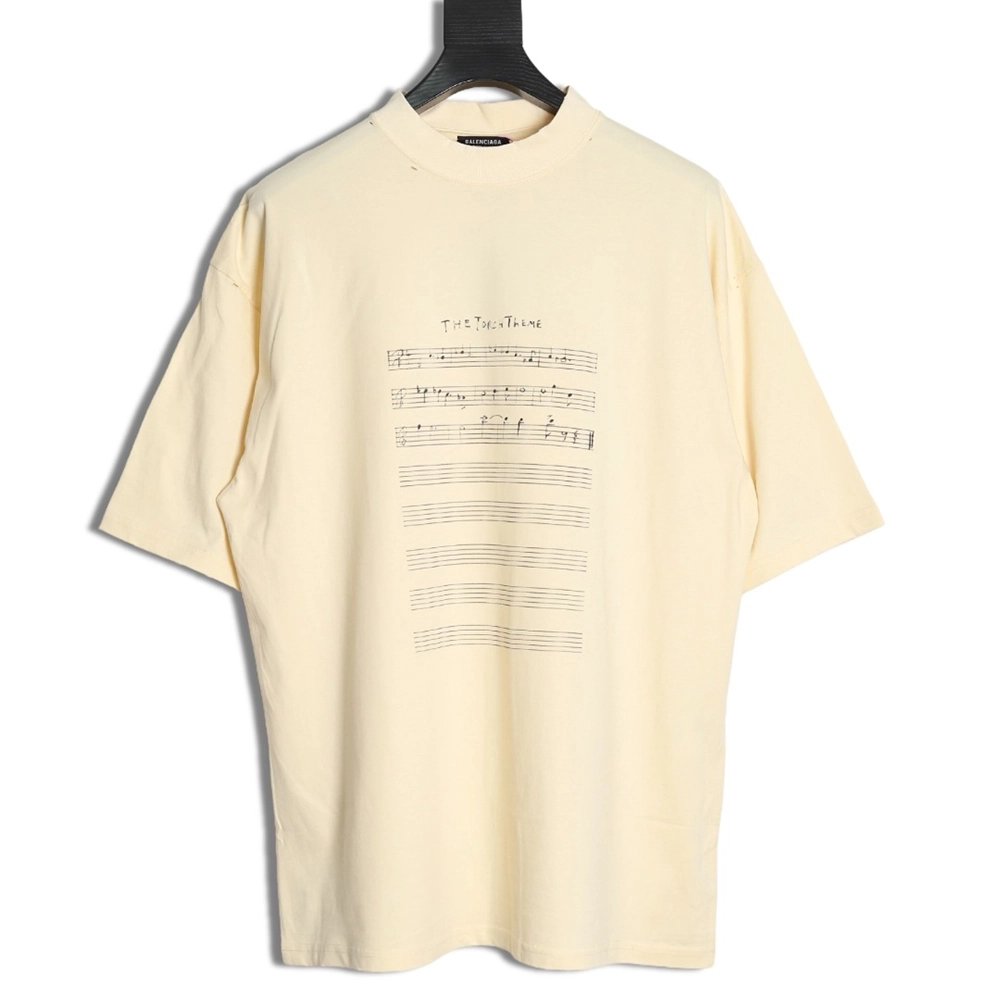 Balenciaga Sheet Music Short Sleeve T-shirt,Balenciaga