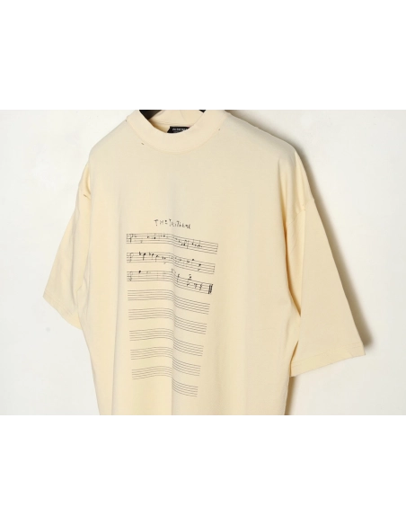 Balenciaga Sheet Music Short Sleeve T-shirt,Balenciaga