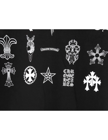 Chrome Hearts Multi-element Pocket Sanskrit Letters Short Sleeve T-shirt TSK1,Chrome Hearts