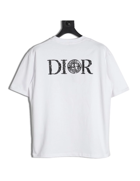 Dior &amp; Stone Island crosshair print short-sleeved T-shirt,Dior