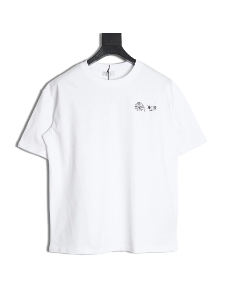 Dior &amp; Stone Island crosshair print short-sleeved T-shirt,Dior