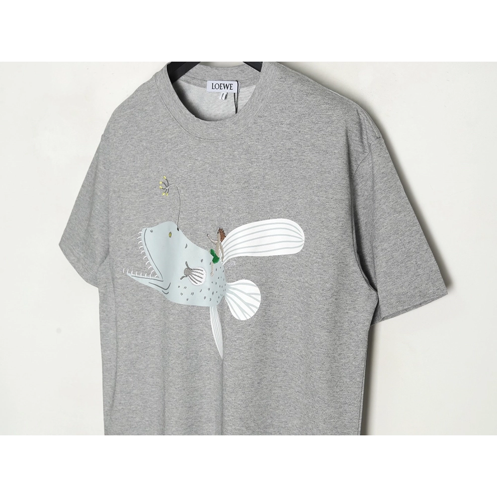 Loewe whale print embroidered short sleeve,Loewe