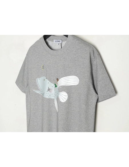 Loewe whale print embroidered short sleeve,Loewe