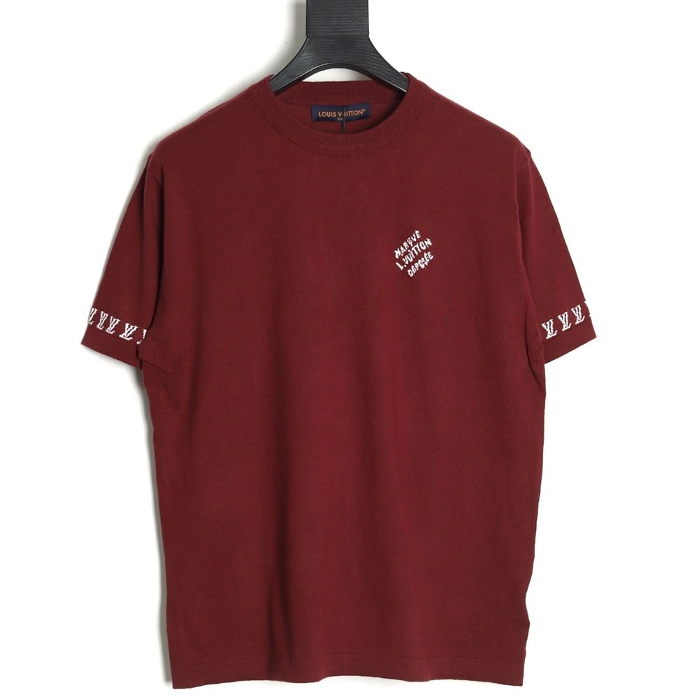 Louis Vuitton jacquard lettering logo short sleeves,Louis Vuitton