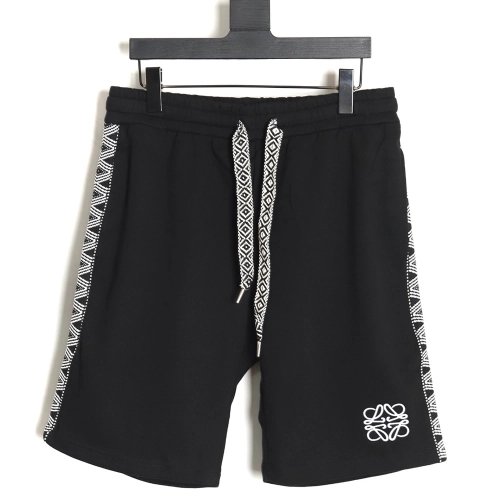 Loewe colorblock webbing logo embroidered shorts,Loewe