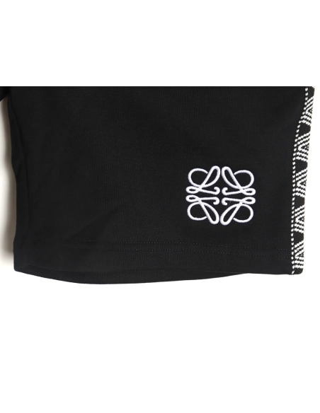 Loewe colorblock webbing logo embroidered shorts,Loewe
