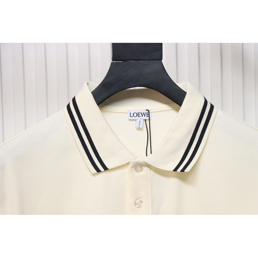 Loewe Pocket Colorful Embroidery Polo Short Sleeve,Loewe T Shirt,Tshirt,APPAREL