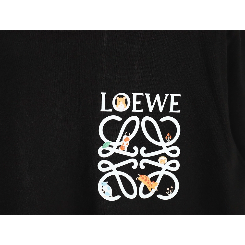 Loewe chest printed logo short sleeves,Loewe T Shirt,Tshirt,APPAREL