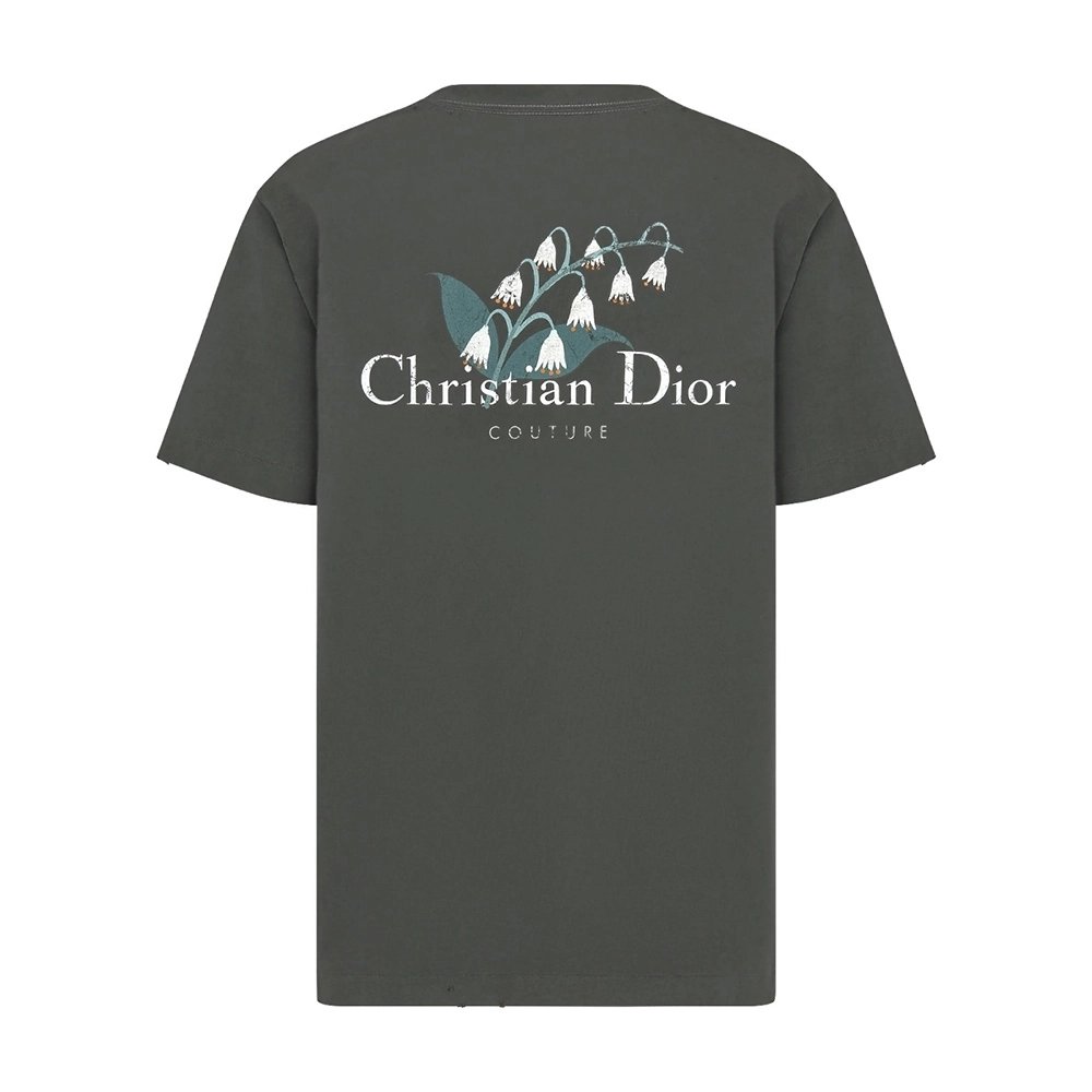 Dior lily of the valley slogan print T-shirt,Dior