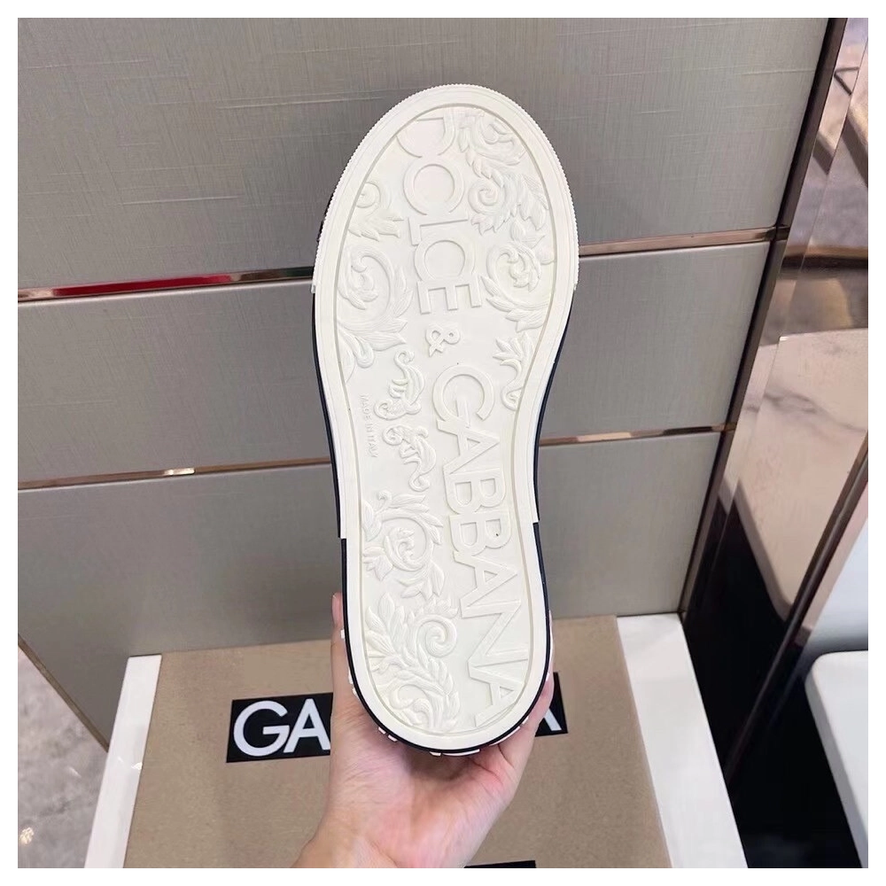 Dolce Gabbana Mens Black Custom 2.Zero Sneakers