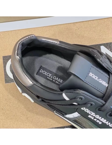 Dolce Gabbana Mens Black Custom 2.Zero Sneakers