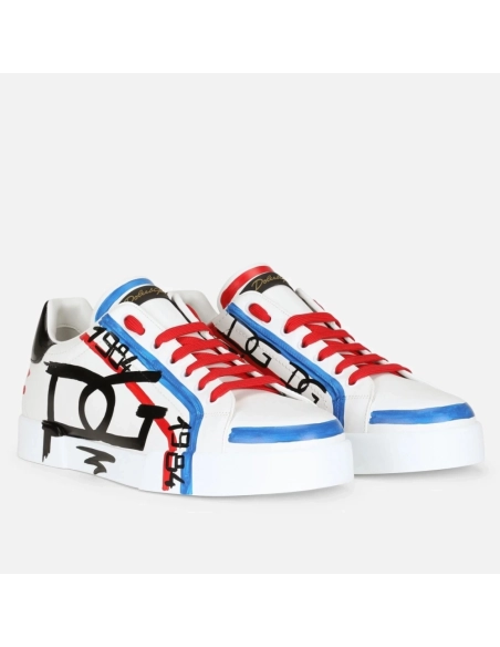 Dolce Gabbana Mens Limited Edition Portofino Sneakers Red