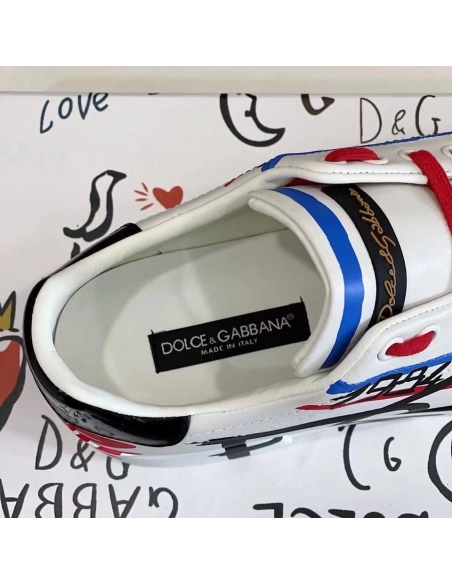 Dolce Gabbana Mens Limited Edition Portofino Sneakers Red