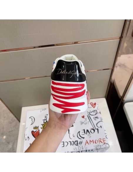 Dolce Gabbana Mens Limited Edition Portofino Sneakers Red