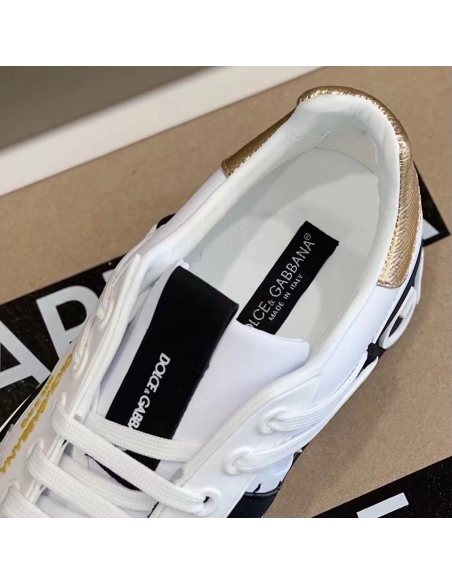 Dolce Gabbana Mens White Custom 2.Zero Sneakers