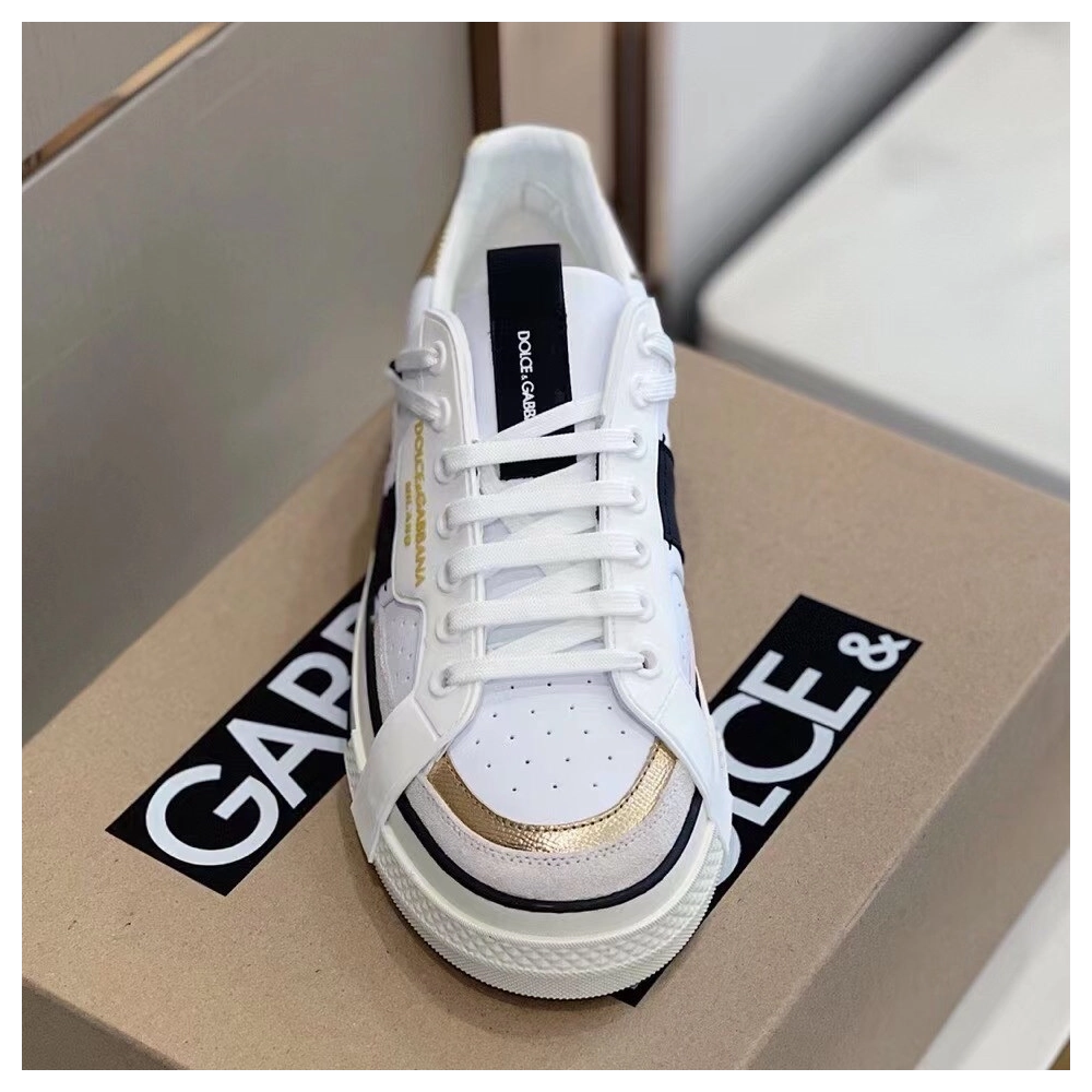 Dolce Gabbana Mens White Custom 2.Zero Sneakers