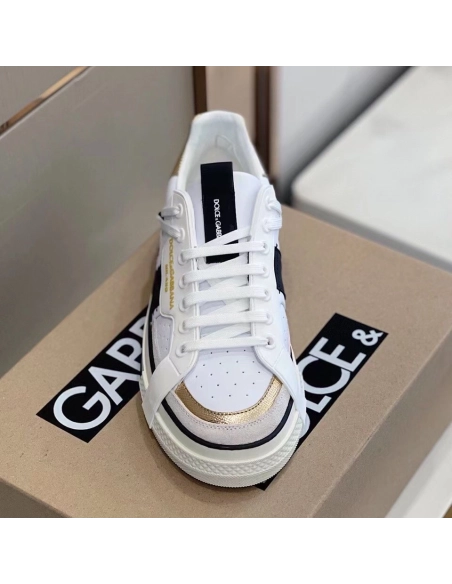 Dolce Gabbana Mens White Custom 2.Zero Sneakers