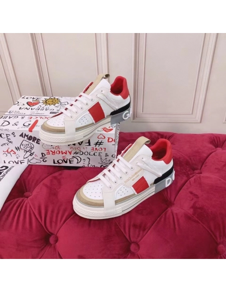 Dolce Gabbana Womens Custom 2.Zero Sneakers White/Red