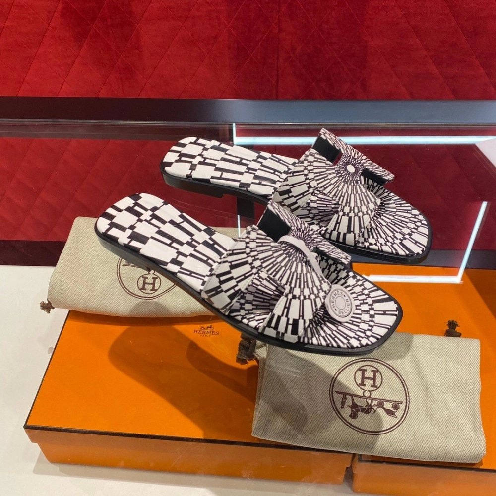 Hermes flat slides summer shoes_1