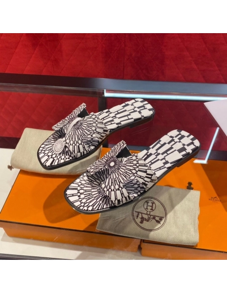 Hermes flat slides summer shoes_1