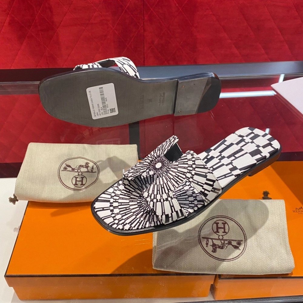 Hermes flat slides summer shoes_1