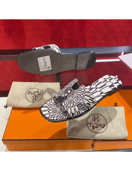 Hermes flat slides summer shoes_1