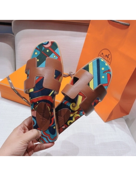 Hermes flat slides summer shoes_10
