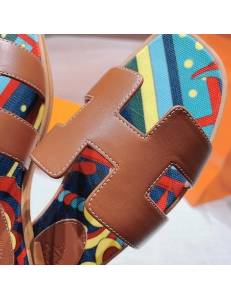 Hermes flat slides summer shoes_10
