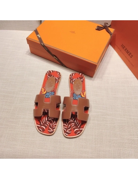 Hermes flat slides summer shoes_11