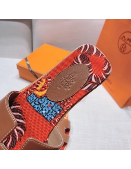 Hermes flat slides summer shoes_11