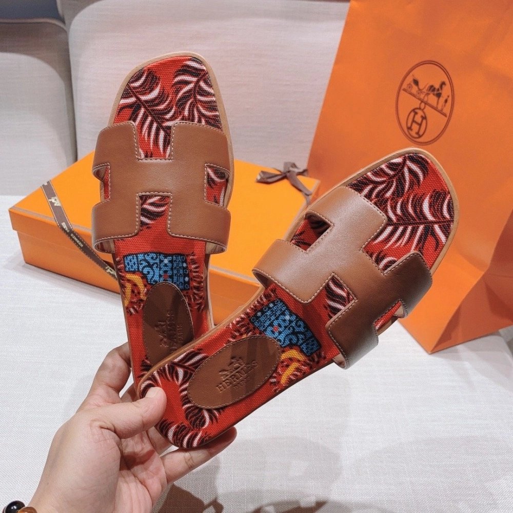 Hermes flat slides summer shoes_11