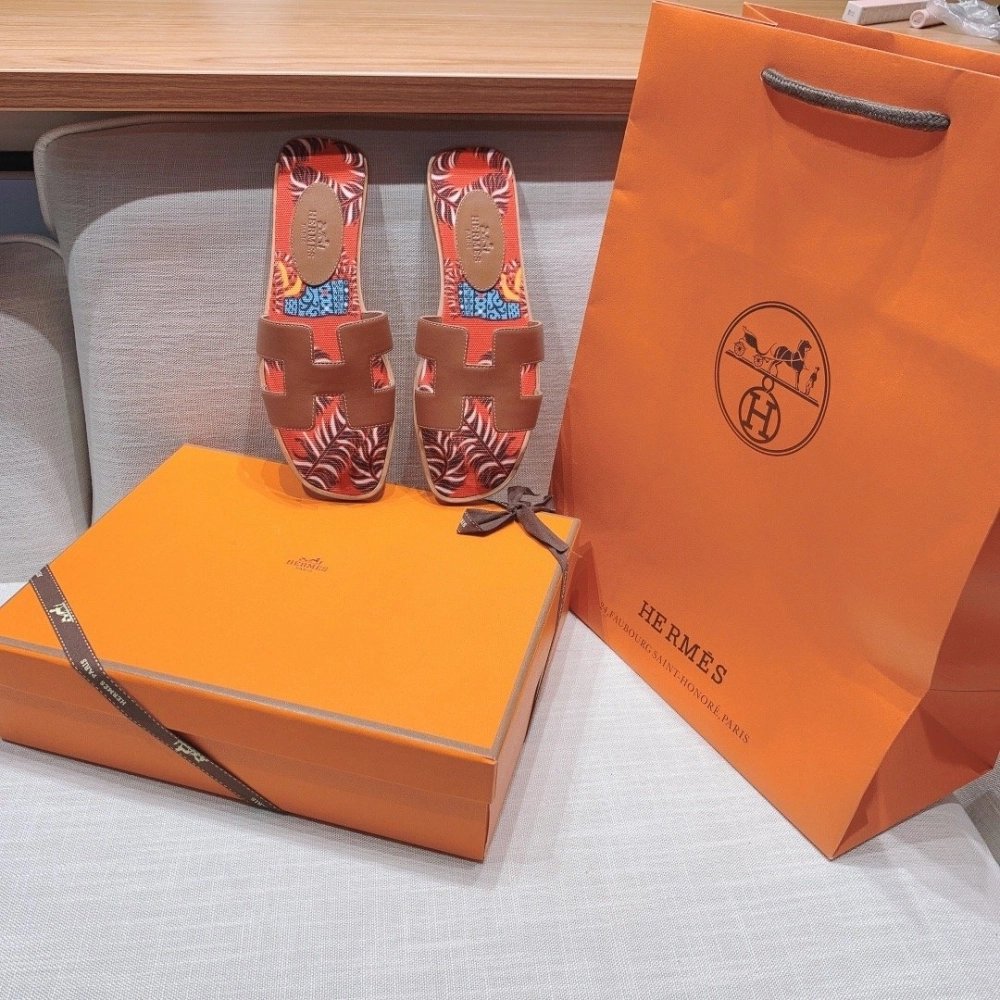 Hermes flat slides summer shoes_11
