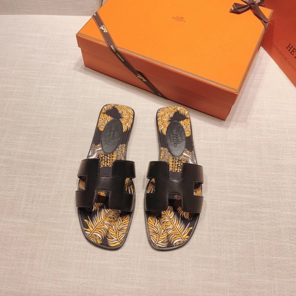 Hermes flat slides summer shoes_12