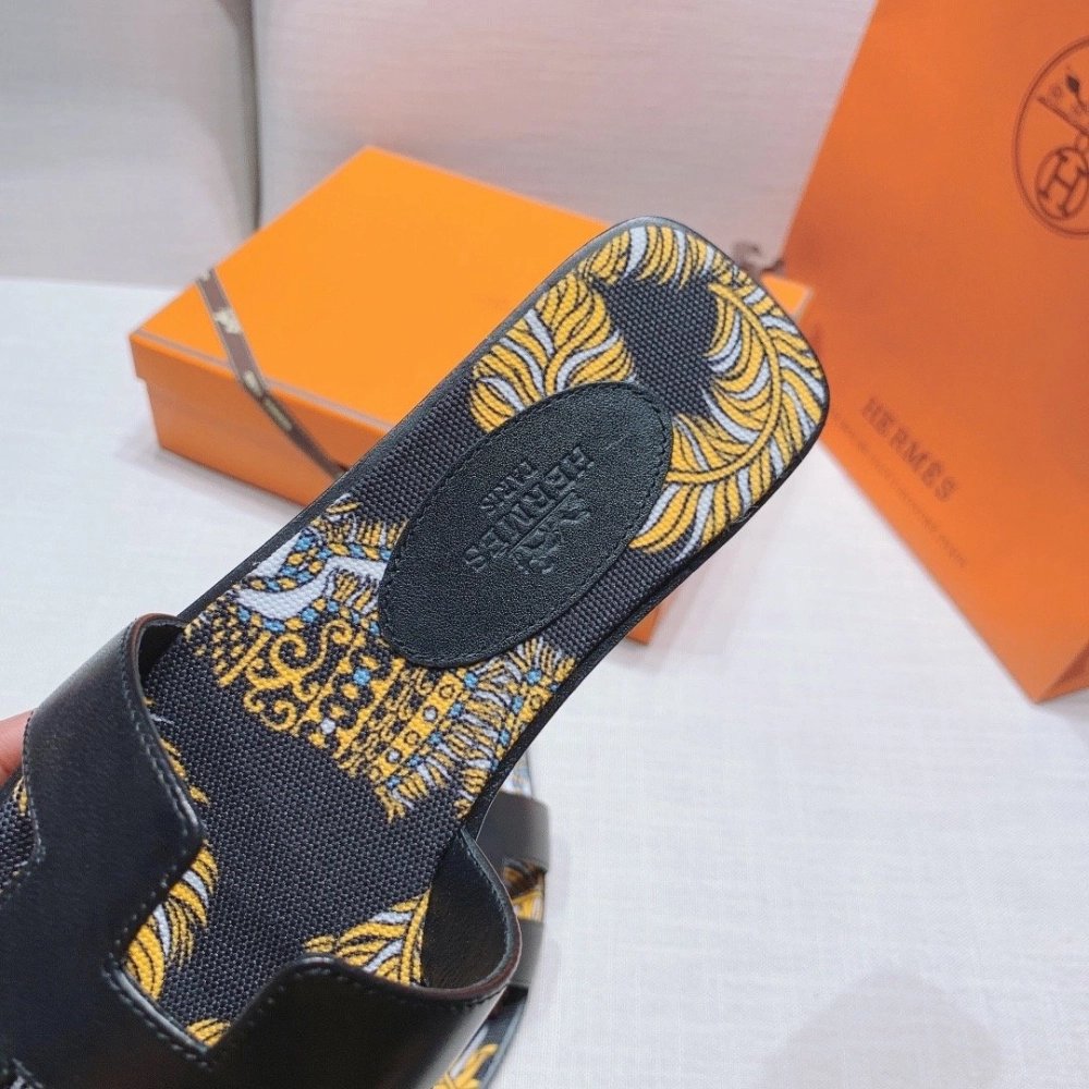 Hermes flat slides summer shoes_12
