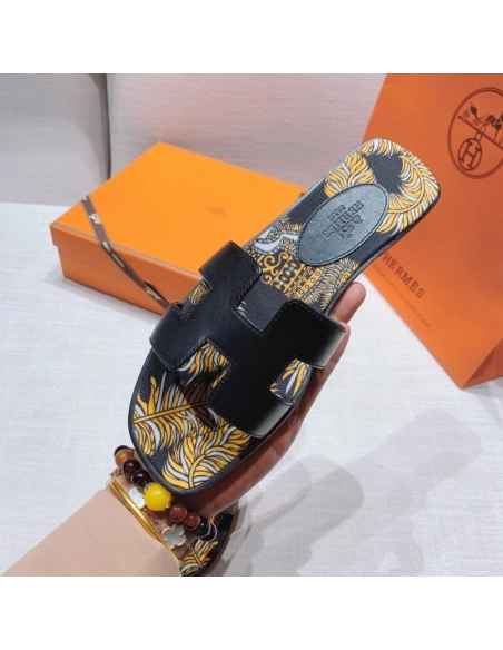 Hermes flat slides summer shoes_12
