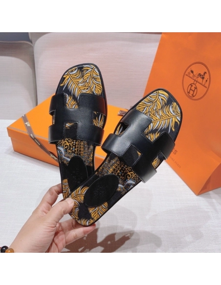 Hermes flat slides summer shoes_12