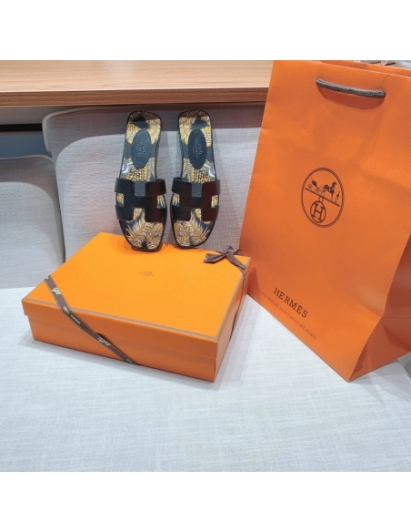 Hermes flat slides summer shoes_12