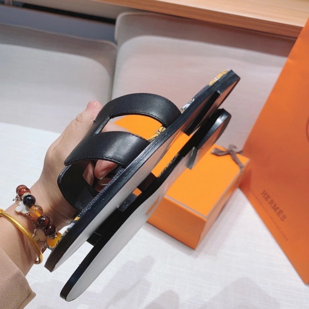 Hermes flat slides summer shoes_12