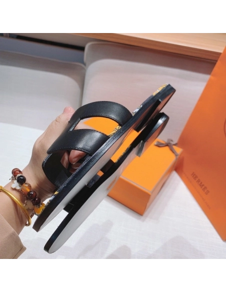 Hermes flat slides summer shoes_12