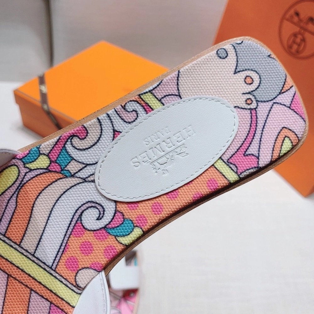 Hermes flat slides summer shoes_13
